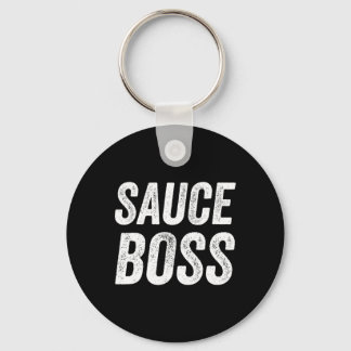 Sauce Boss Chef Bbq Cook Food Humorousa Keychain