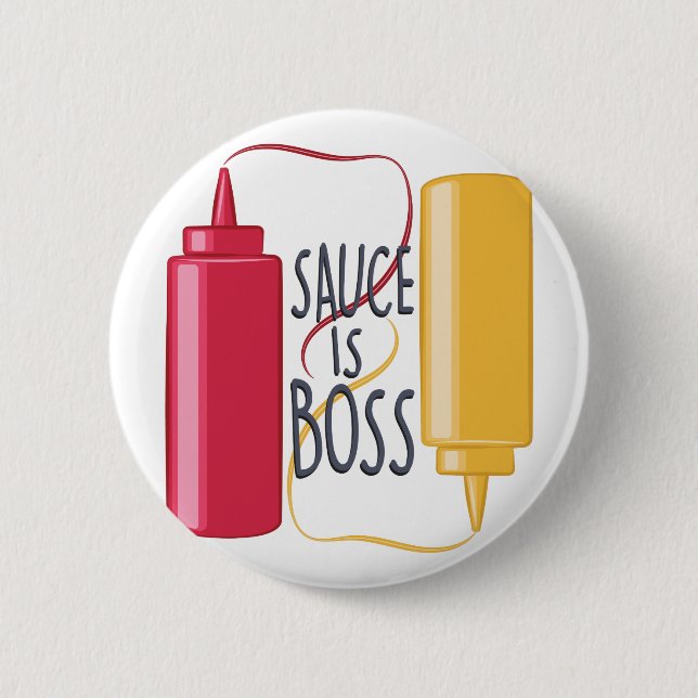 Sauce Is Boss 2 Inch Round Button (Front)