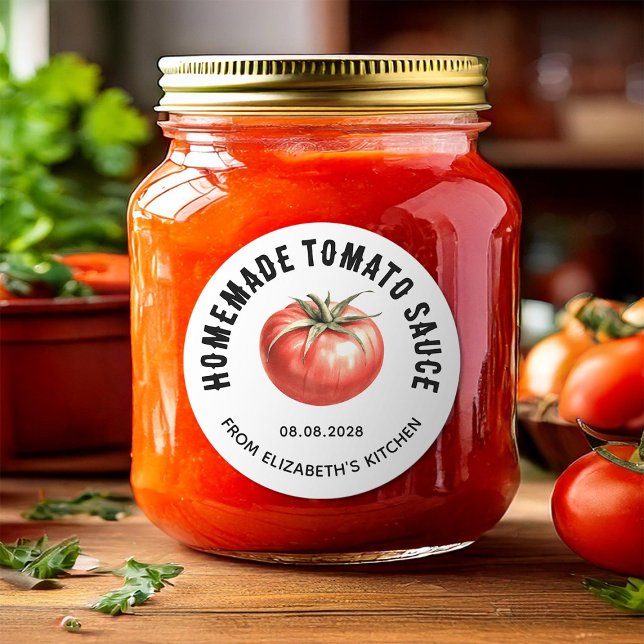 Sauce tomate en conserve étiquette tomate maison (Créateur téléchargé)
