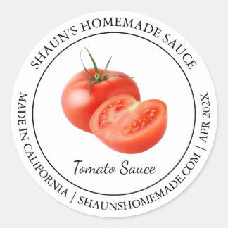 Sauce tomate étiquette moderne