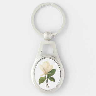 saucer magnolia(Magnolia soulangiana) by Redouté Keychain