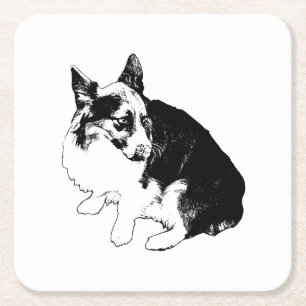 Saucer Sentinel Square Paper Coaster