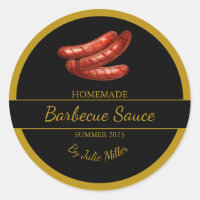 Saucisses maison Étiquette barbecue Sauce barbecue