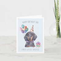 Saucisson fantaisie | Carte d'anniversaire Cute Da