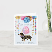 Saucisson fantaisie | Carte d'anniversaire Cute Da