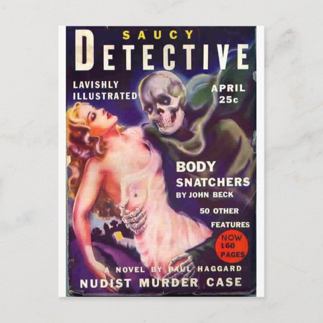 Saucy Detective Postcard (Front)