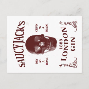Saucy Jack's London Gin Postcard