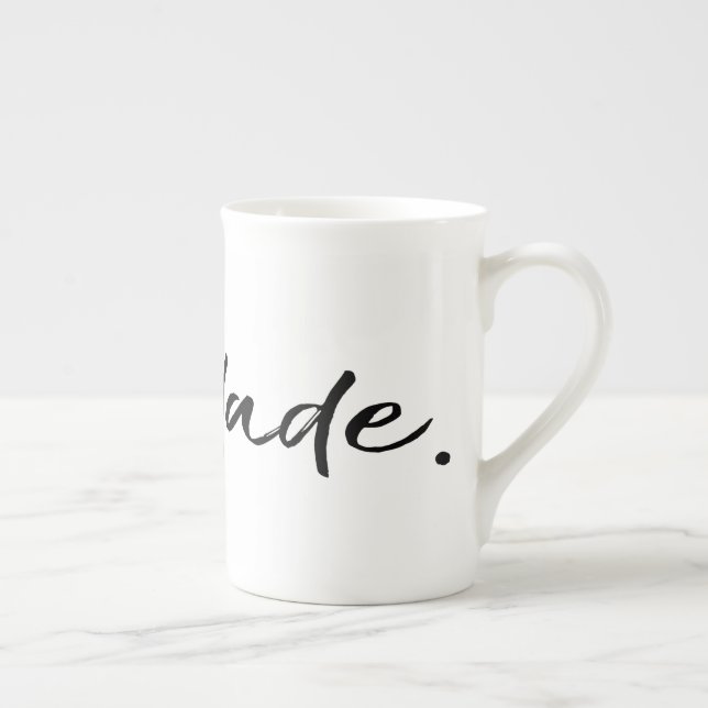Saudade Black Bone China Mug (Right)