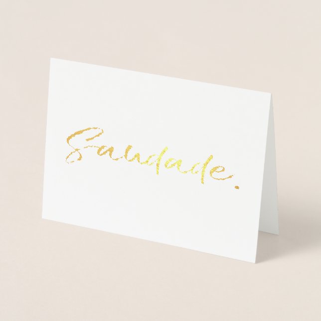 Saudade Black Gold Foil Card (Front)