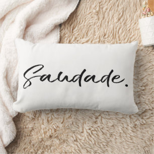 Saudade Black Lumbar Pillow