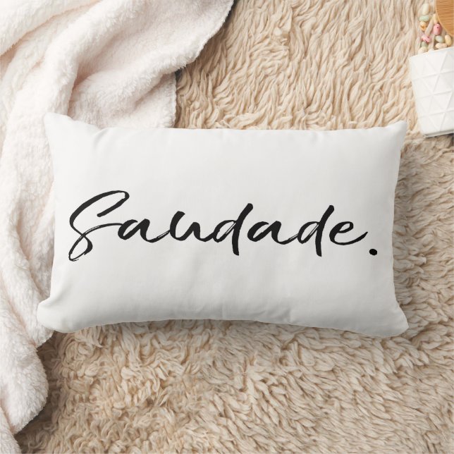 Saudade Black Lumbar Pillow (Blanket)