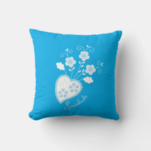 Saudade means I miss you Portuguese heart Throw Pillow