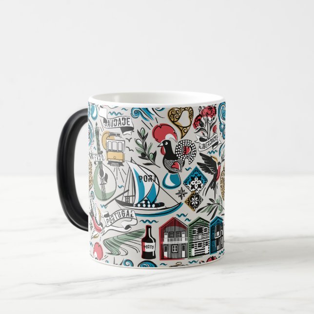 Saudade // popular motifs from Portugal Magic Mug (Front Left)