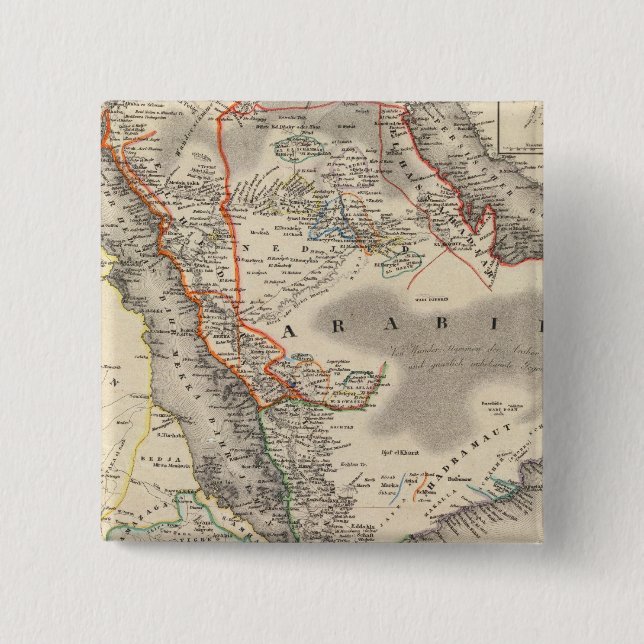 Saudi Arabia 2 Inch Square Button (Front)