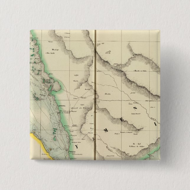 Saudi Arabia, Asia 100 2 Inch Square Button (Front)
