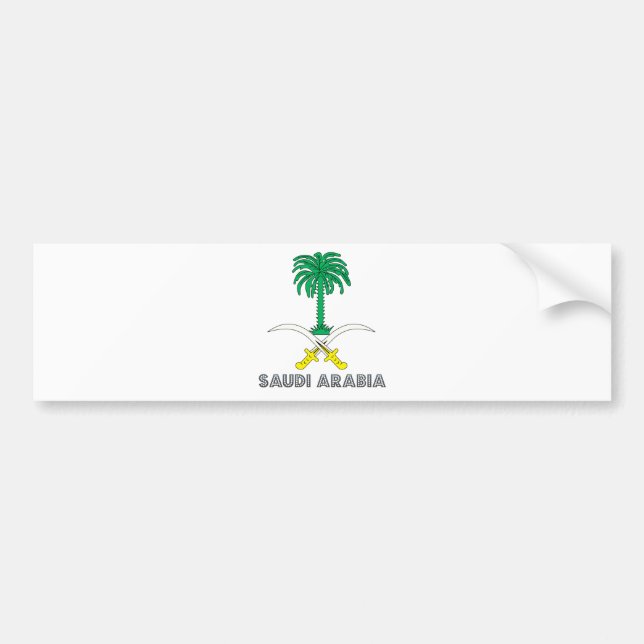 Saudi Arabia Coat of Arms Bumper Sticker (Front)