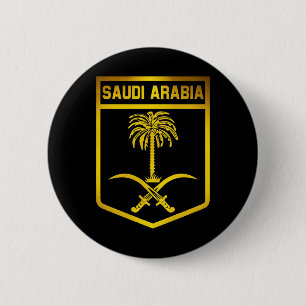 Saudi Arabia Emblem 2 Inch Round Button