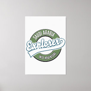 Saudi Arabia explorer into adventure logo Canvas Print