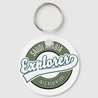 Saudi Arabia explorer into adventure logo Keychain