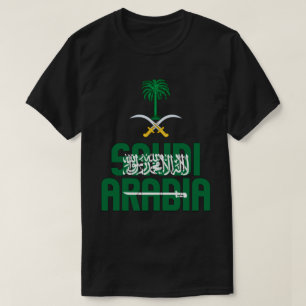 Saudi Arabia Flag and Coat Of Arms Patriotic T-Shirt