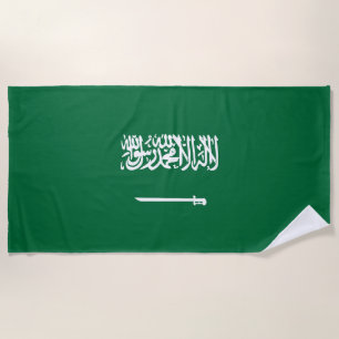 Saudi Arabia flag Beach Towel