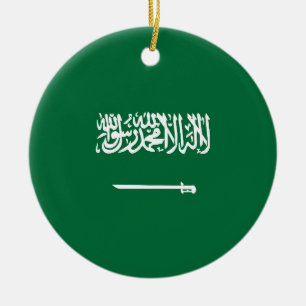 Saudi Arabia flag Ceramic Ornament