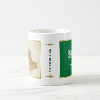 Saudi Arabia Flag + Map Mug