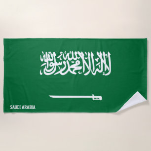 Saudi Arabia Flag Splendid Patriotic Beach Towel