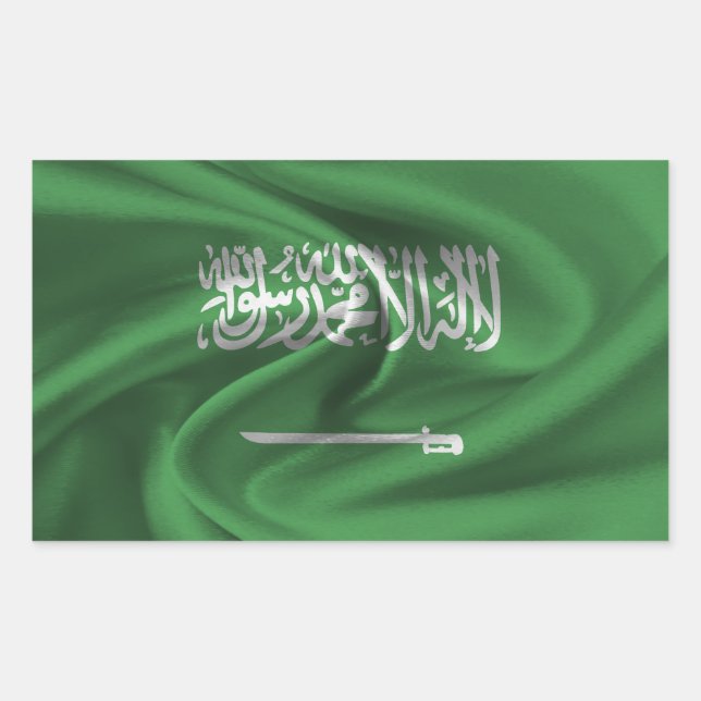 Saudi Arabia Flag Sticker (Front)