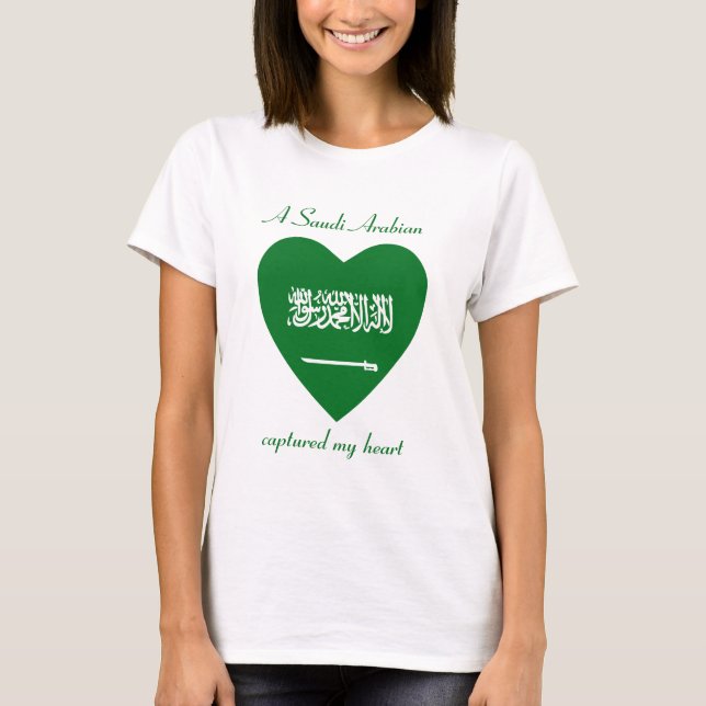 Saudi Arabia Flag Sweetheart T-Shirt (Front)
