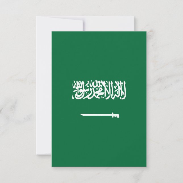 Saudi Arabia flag Thank You Card (Front)