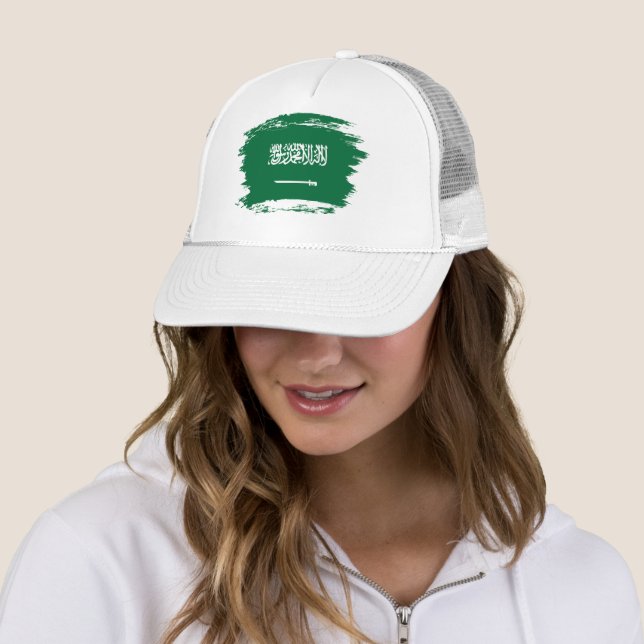 Saudi Arabia flag Trucker Hat (In Situ)