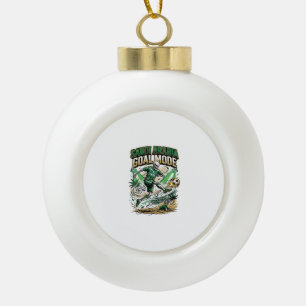 Saudi Arabia Goal Mode Skeleton Striker Nations Dy Ceramic Ball Christmas Ornament