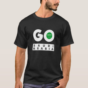 Saudi Arabia Love and Saudi Arabian Flag Heart Emb T-Shirt