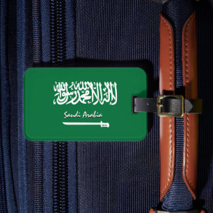 Saudi Arabia Luggage Tags, patriotic Saudi Flag Luggage Tag