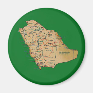 Saudi Arabia Map Magnet