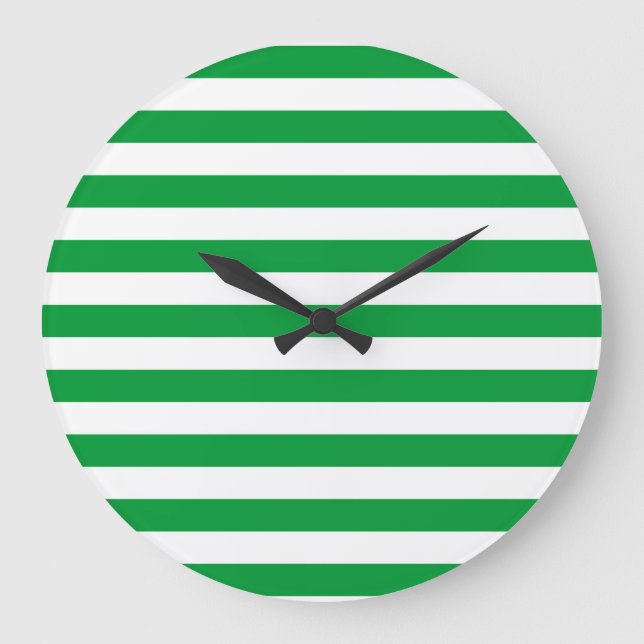 Saudi Arabia Norfolk Island flag stripes country s Large Clock (Front)