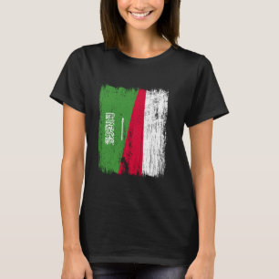 Saudi Arabia Poland Half Flag Saudi Polish Ancestr T-Shirt