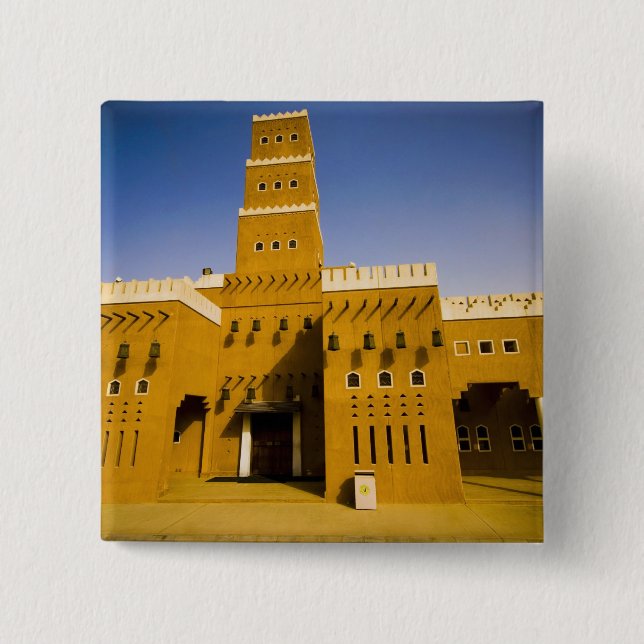 Saudi Arabia, Riyad, Mosque of Al Diriya 2 Inch Square Button (Front)