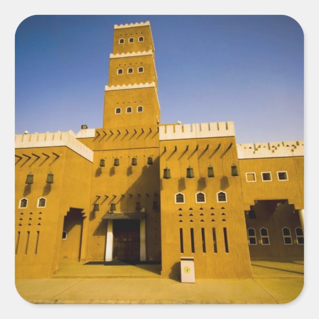 Saudi Arabia, Riyad, Mosque of Al Diriya Square Sticker (Front)