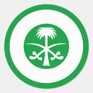 Saudi Arabia Roundel Classic Round Sticker