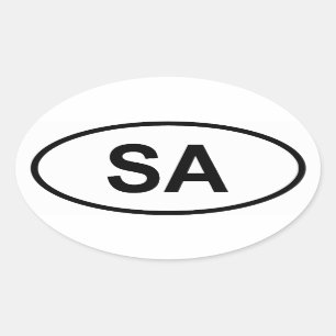 Saudi Arabia "SA" Oval Sticker