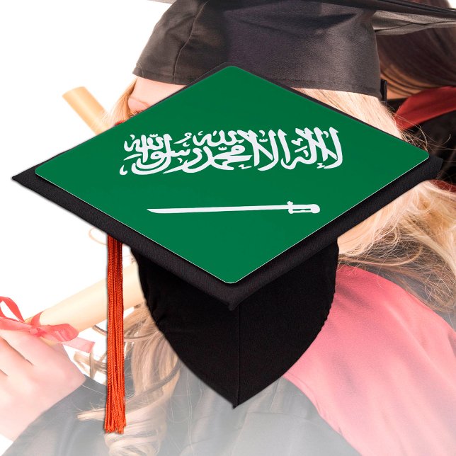 Saudi Arabia & Saudi Flag - Students /University Graduation Cap Topper (Creator Uploaded)