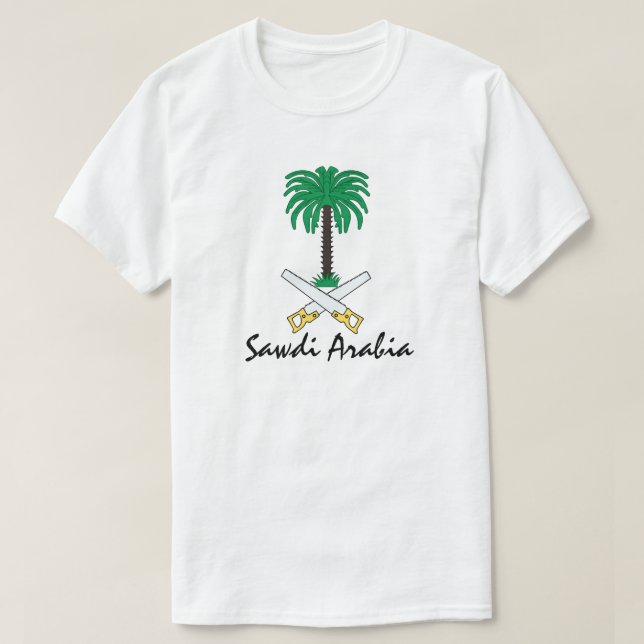 Saudi Arabia Sawdi Emblem T-Shirt (Design Front)