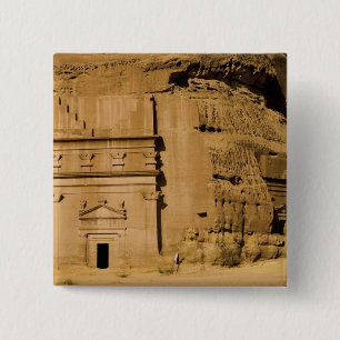 Saudi Arabia, site of Madain Saleh, ancient 3 2 Inch Square Button