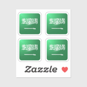 Saudi Arabia square glossy flag