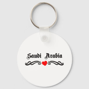 Saudi Arabia Tattoo Style Keychain