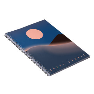 Saudi arabia travel poster. notebook