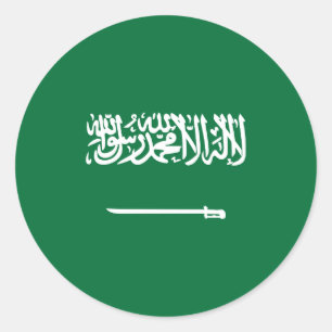 Saudi Arabian Flag, Flag of Saudi Arabia Classic Round Sticker