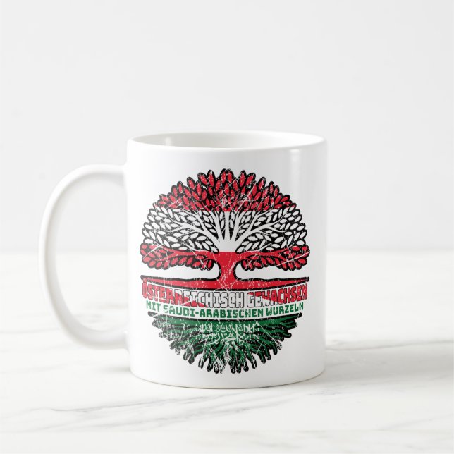 Saudi-Arabien Saudi-arabisch Österreich Coffee Mug (Left)